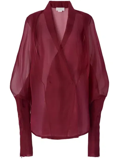 Genny Silk Blouse In Red