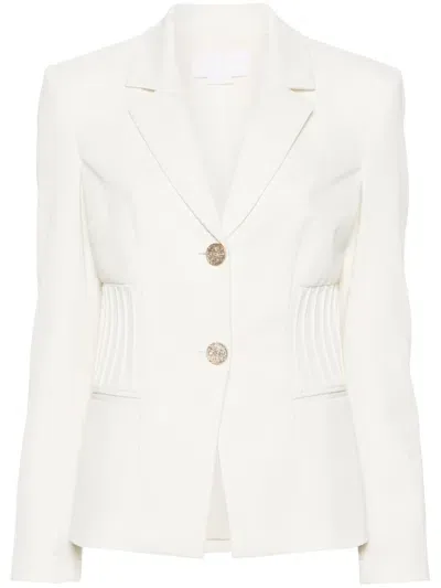 Genny Single-breasted Blazer In White