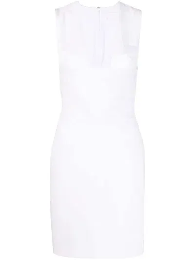 Genny Sleeveless Tailored Dress In White