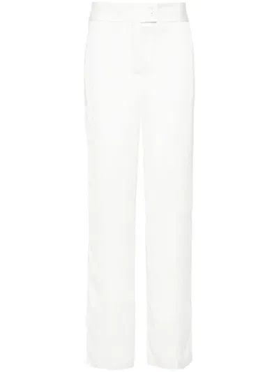 Genny Trousers With Logo In White