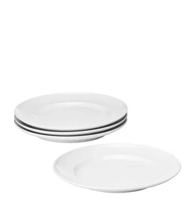 Georg Jensen Set Of 4 Porcelain Koppel Lunch Plates In White