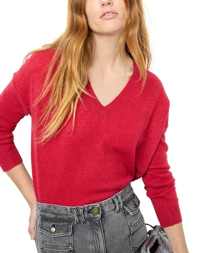 Gerard Darel Janette Cashmere Sweater In Red