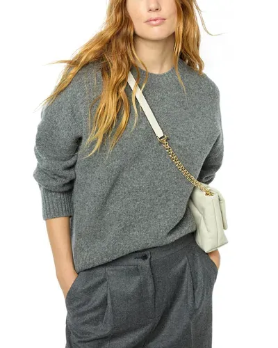 Gerard Darel Jeannic Wool & Cashmere Sweater In Grey