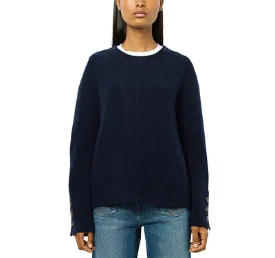 Gerard Darel Joyca Wool Sweater In Navy