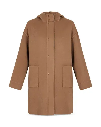 Gerard Darel Lane Wool Coat In Khaji Green