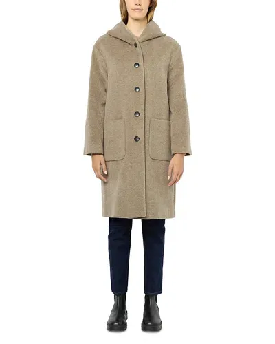 Gerard Darel Layka Wool Coat In Camel