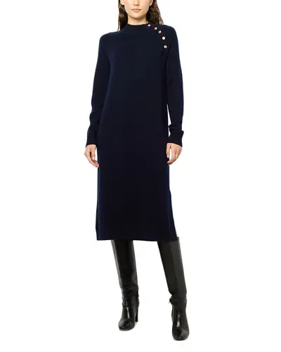 Gerard Darel Shaina Wool Dress In Navy