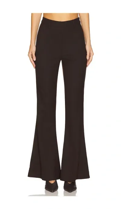 Gestuz Stellanor High Waisted Flare Pants In Brown