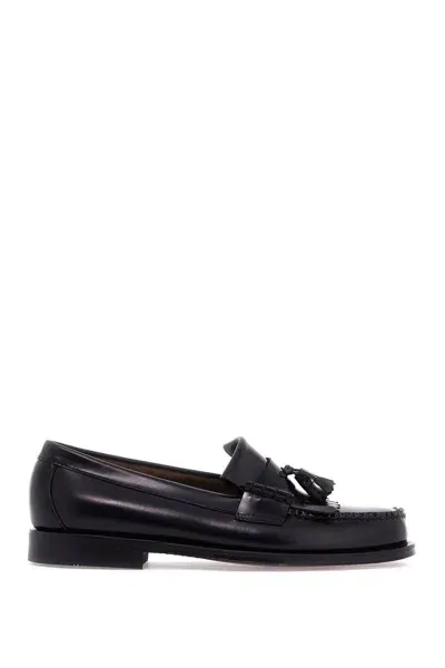 Gh Bass Esther Kiltie Weejuns Loafers In Brushed Leather In Black