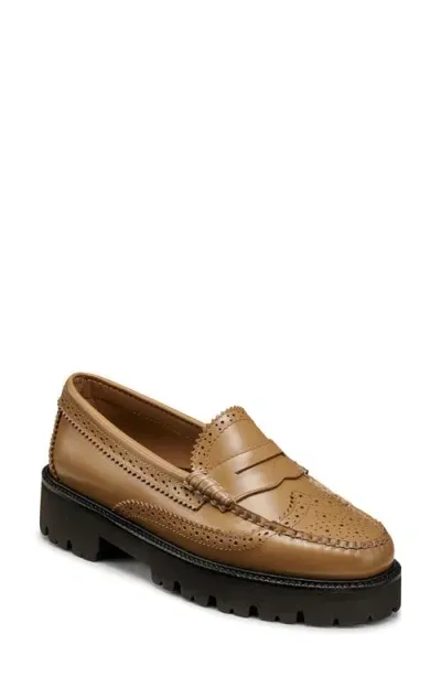 G.h.bass Whitney Weejuns® Brogue Penny Loafer In Tan