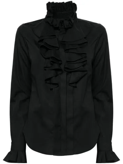 Giambattista Valli Ruffle Shirt In Black