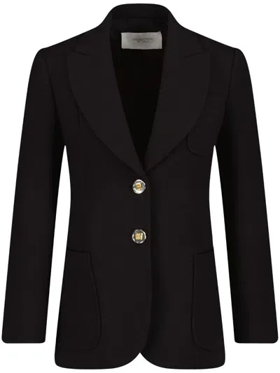 Giambattista Valli Wool Crepe Single-breasted Blazer In Black