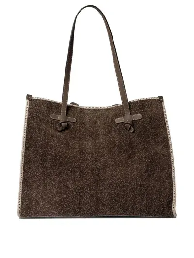 Gianni Chiarini Marcella Loden Suede Shopping Bag In Brown