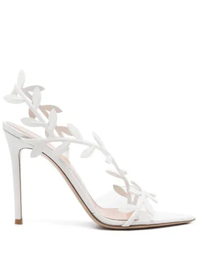 Gianvito Rossi 105mm Flavia Sandals In White