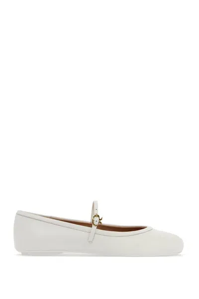 Gianvito Rossi Carla Ballet Flats In White