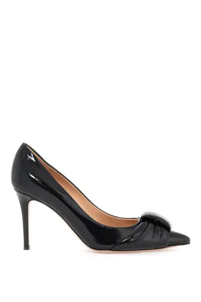 Gianvito Rossi 'patent Leather Dã©collet In White