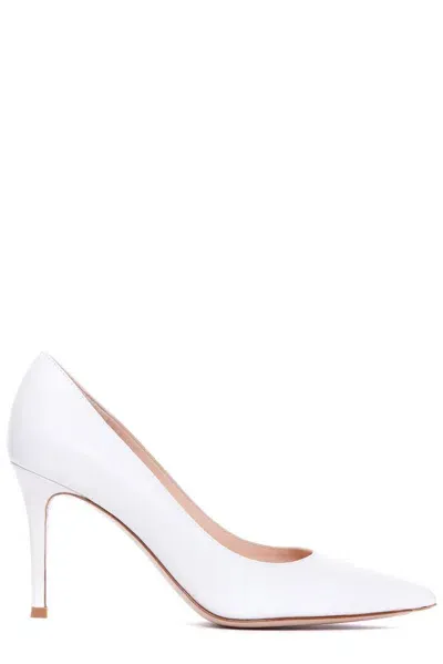 Gianvito Rossi Pointed In White