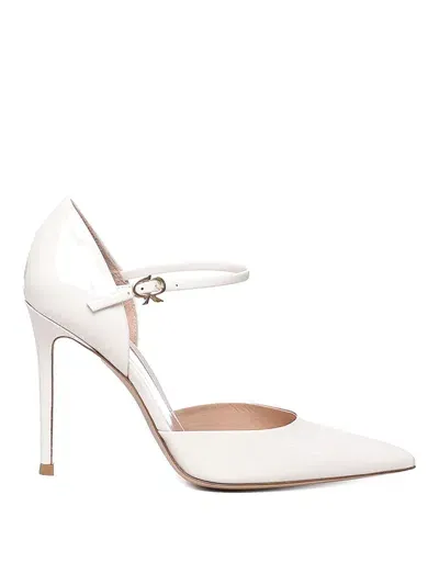 Gianvito Rossi Patent Leather Pumps In White