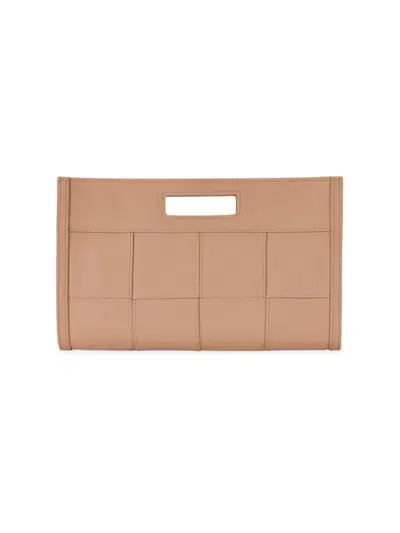 Gigi New York Women's Remy Leather Clutch In Cappuccino