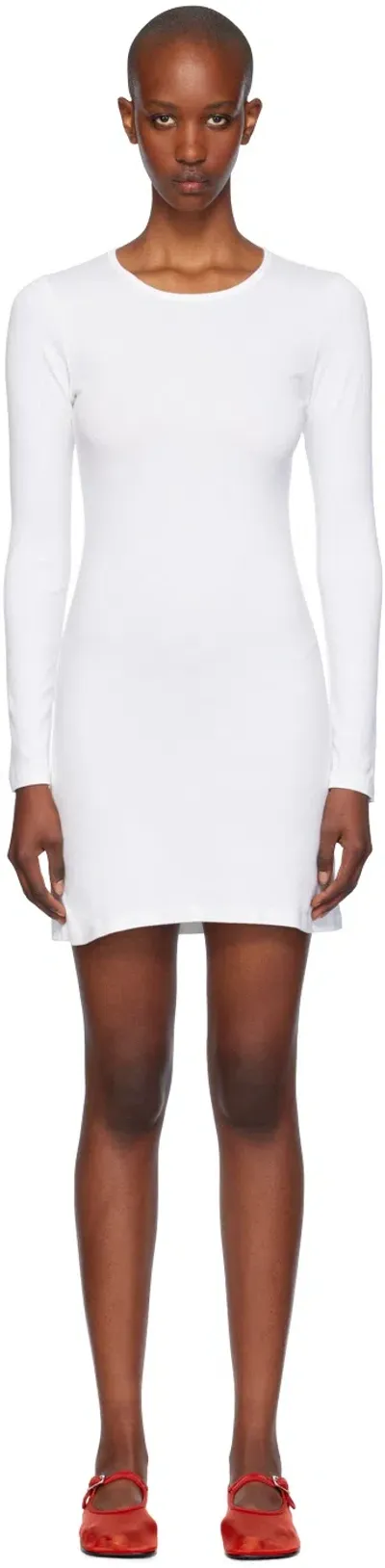 Gil Rodriguez White Long Sleeve Bellevue Minidress