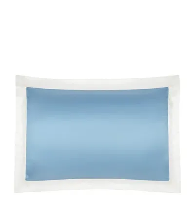 Gingerlily Silk Boudoir Pillowcase In Blue