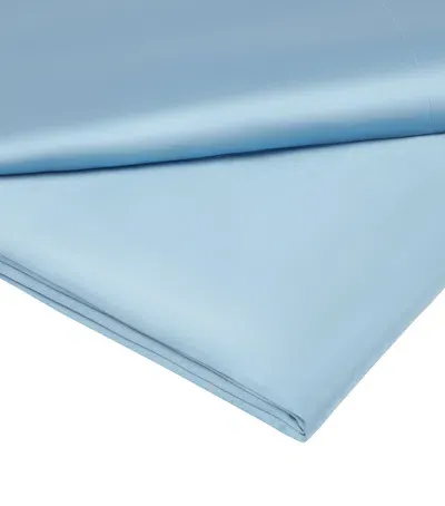 Gingerlily Silk Double Flat Sheet In Blue