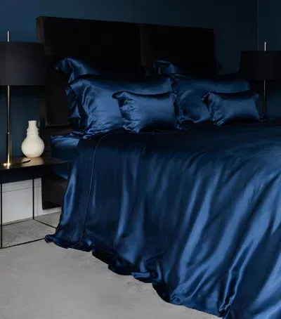 Gingerlily Silk King Duvet Cover In Blue