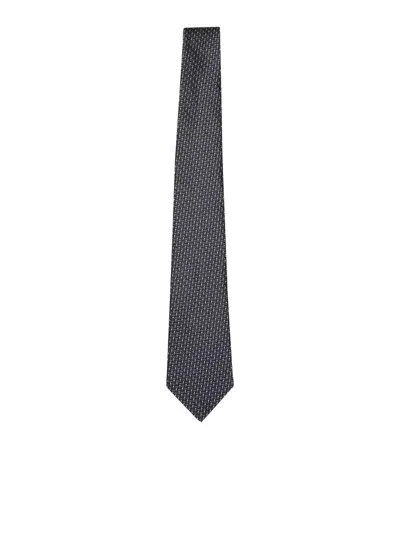 Giorgio Armani Black Jacquard Tie