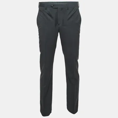 Pre-owned Giorgio Armani Black Wool Tailored Pants S