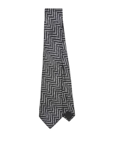 Giorgio Armani Silk Tie In Multi