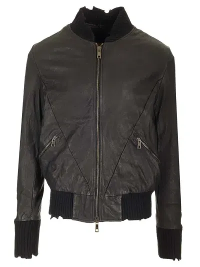 Giorgio Brato Bomber Brushed Vegetal Lamb Leather In Brown