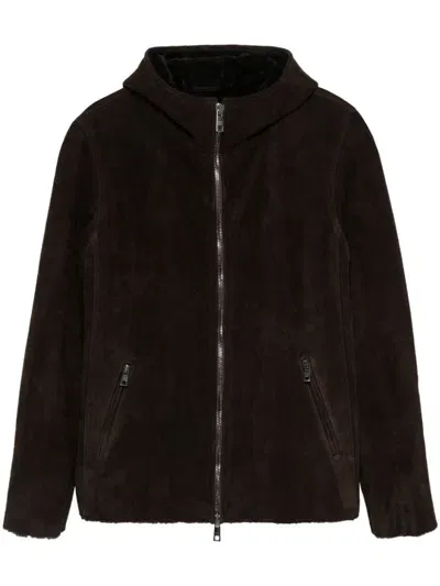 Giorgio Brato Leather Jacket In Brown