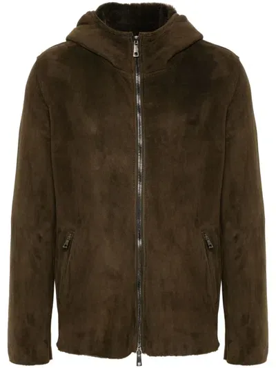 Giorgio Brato Suede Jacket In Brown