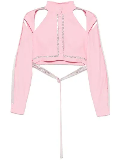 Giovanni Bedin Crepe De Chine Jacket In Pink