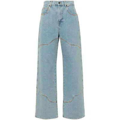 Giuseppe Di Morabito High-rise Straight-leg Jeans In Blue