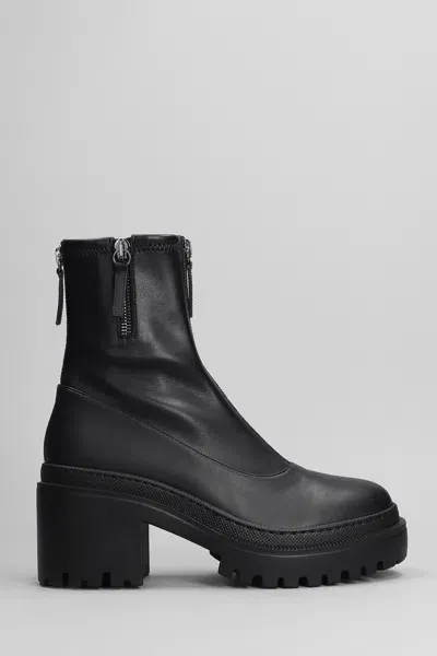 Giuseppe Zanotti Martini Combat Boots In Black Leather