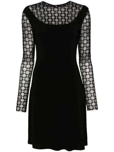 Givenchy 4g Flocked Midi Dress In Black