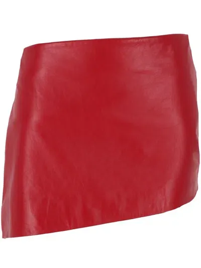 Givenchy Asymmetric Mini Skirt In Red