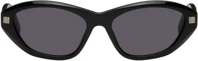 Givenchy Black Gv Day Sunglasses In Shiny Black / Smoke