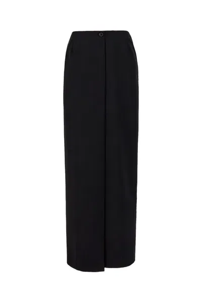 Givenchy Black Wool-mohair Pencil Skirt