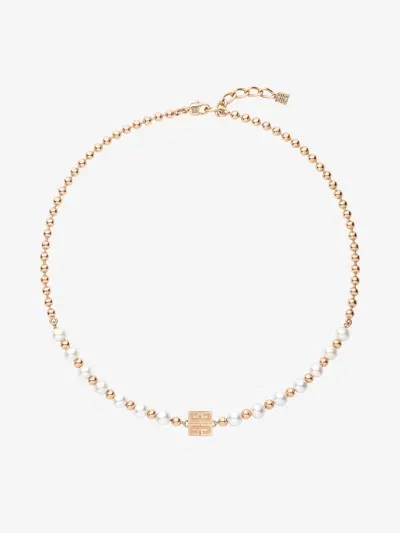 Givenchy 4g Necklace In Metal With Pearls In Pink