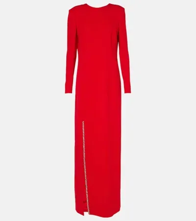 Givenchy Crystal-embellished Open-back Gown In Red