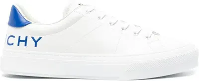 Givenchy City Sport Leather Sneakers In Blue