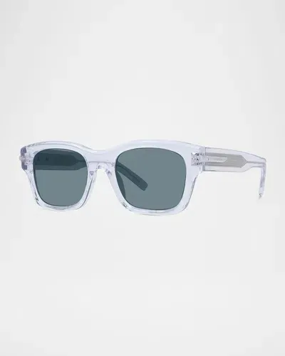 Givenchy Gv One 52mm Rectangular Sunglasses In Crystalgreen