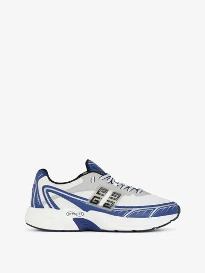 Givenchy Nfnty-52 Runners In Synthetic Leather And Mesh In Blue