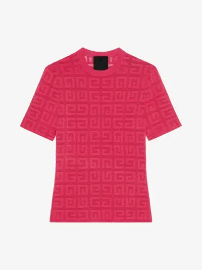 Givenchy Pull Slim En Jacquard 4g In Red