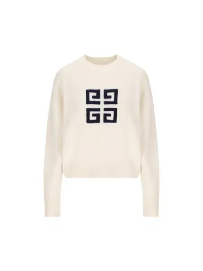 Givenchy 4g Motif Oversized Knit Jumper In White