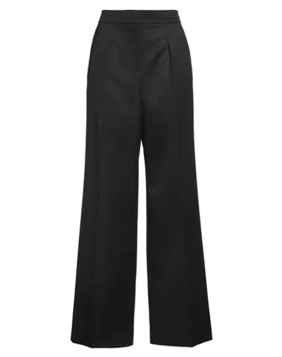 Givenchy Womens Black Wide-leg Mid-rise Wool-blend Trousers