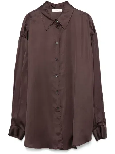 Glanshirt Satin Shirt In Brown