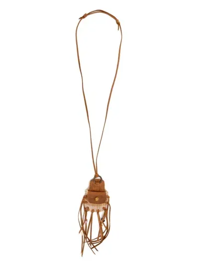 God's True Cashmere Talisman Necklace In Brown